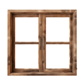 Country Cottage Wooden Window Silhouettes png