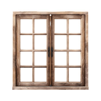Handcrafted Cutouts of Wooden Windows png