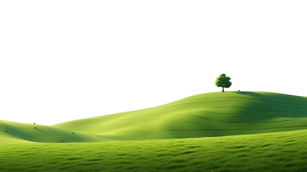 Picturesque Green Hills Silhouettes png
