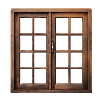 Antique Wooden Window Frame Silhouettes png