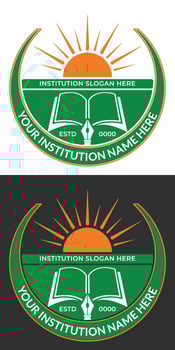 School logo design template and customizable education logo ideas vector