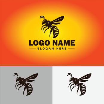 hornet bee logo icon for business brand app icon hornet bee logo template vector