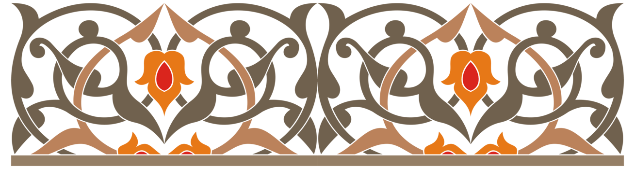 pattern Islamic ornamental design, border for ornament on the edge of the frame. Perfect for calligraphic decoration frames, invitation card, etc. png