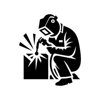 Welder logo design illustration. Welder logo vector