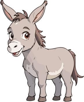 Donkey Cartoon Animal Style png