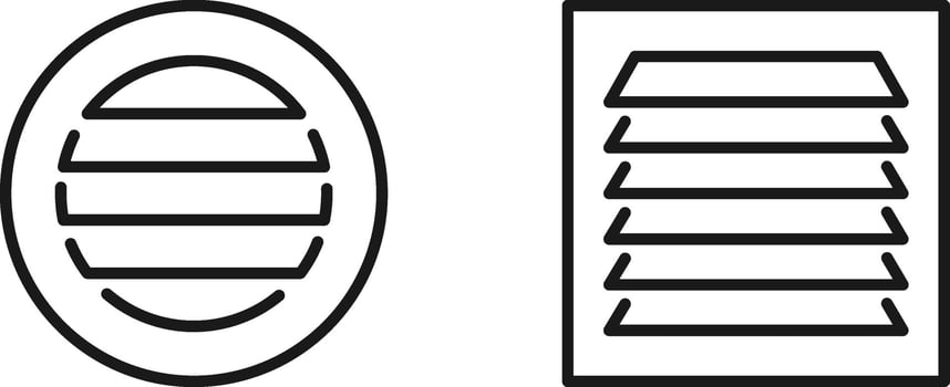 Air Duct Exhaust Booster. Ventilation Cover Icon. vector