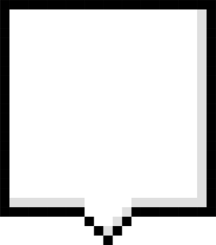 8bit retro game pixel speech bubble balloon icon sticker memo keyword planner text box banner png
