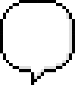 8bit retro game pixel speech bubble balloon icon sticker memo keyword planner text box banner png