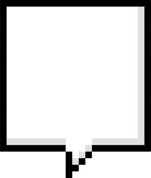 8bit retro game pixel speech bubble balloon icon sticker memo keyword planner text box banner png