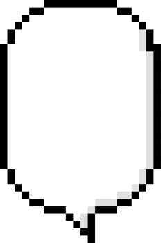 8bit retro game pixel speech bubble balloon icon sticker memo keyword planner text box banner png