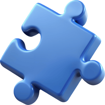 3D Minimalist Puzzle Piece Icon-Representing Problem Solving, Simple Design for Website, App, and Presentation. png