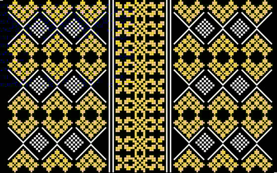 Elegant Textile Border with Floral Motif.Vintage Textile Border for Classic Designs.Colorful Textile Border with Geometric Patterns vector
