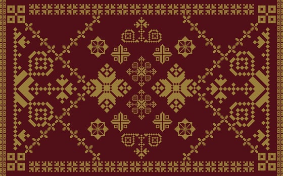Elegant Textile Border with Floral Motif.Vintage Textile Border for Classic Designs.Colorful Textile Border with Geometric Patterns vector