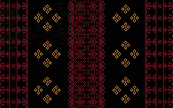 Elegant Textile Border with Floral Motif.Vintage Textile Border for Classic Designs.Colorful Textile Border with Geometric Patterns vector