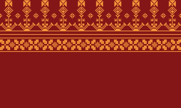 Elegant Textile Border with Floral Motif.Vintage Textile Border for Classic Designs.Colorful Textile Border with Geometric Patterns vector