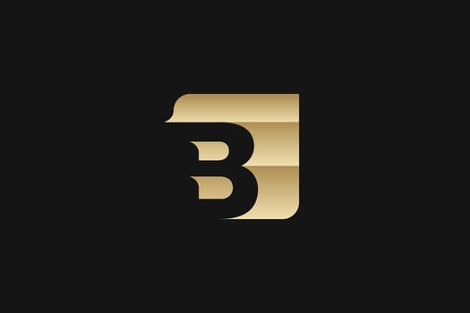 B Letter Gold Trademark Brand Logo vector