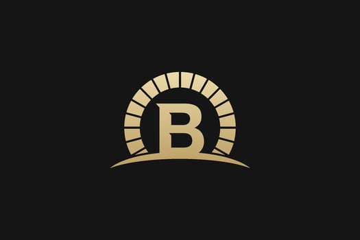 B Letter Gold Trademark Brand Logo vector