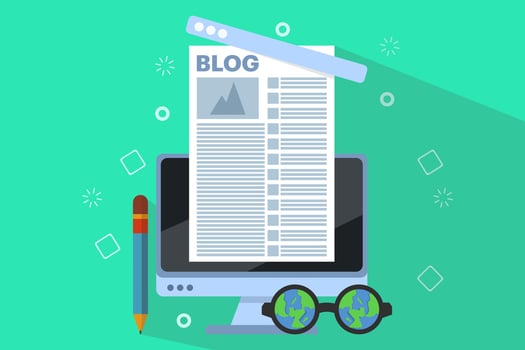 Blog article creation concept, content writer. freelance business and marketing. Creative writing. Copy author. Content management. learn online education about storytelling, copywriting, and seo. vector