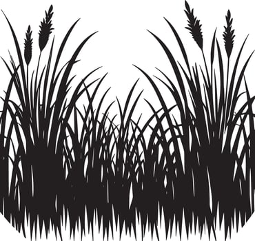grass silhouette illustration black and white illustration vector