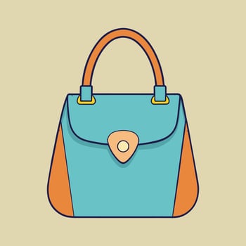 Lady Beautiful Purse or Bag illustration. Beauty fashion objects icon concept. New arrival women evening event purse design. vector