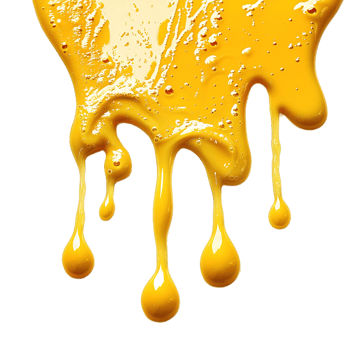 mustard dripping isolated on transparent background , png