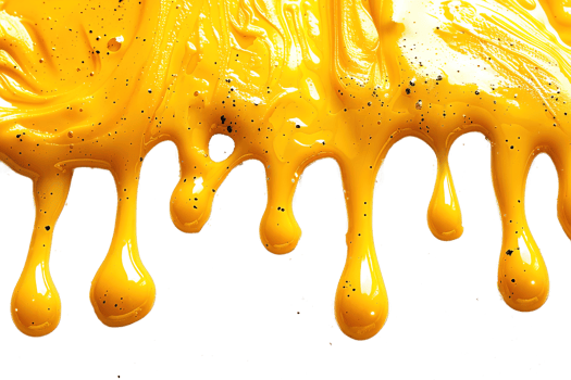 mustard dripping isolated on transparent background , png