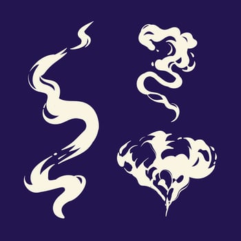 Smoke illustration set vector