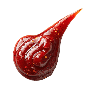 red chili sauce splash isolated on transparent background , png