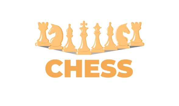 Set of silhouettes chess piece icons on white background vector