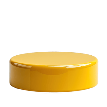 round yellow podium display mockup isolated on transparent background , png