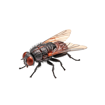 Up-close encounter with a wings flesh fly png
