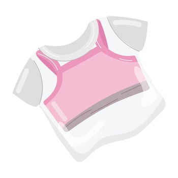 Casual Wear Flat Stickers vector