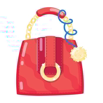 Stylish Ladies Bags Flat Stickers vector