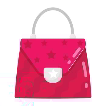 Stylish Ladies Bags Flat Stickers vector