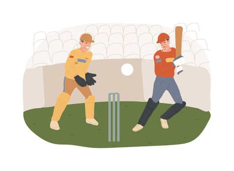 Cricket isolated concept illustration. vector