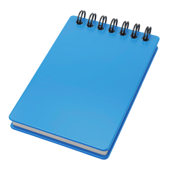 blue notebook on transparent background AI-Generated png