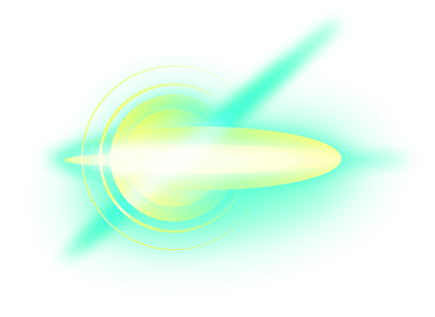Green transparent light lens flares png