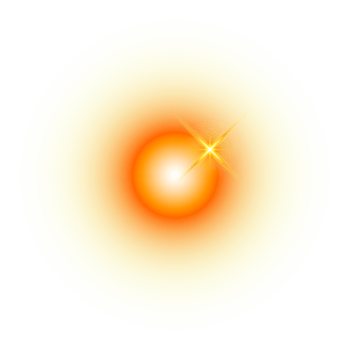 Golden light lens flares png
