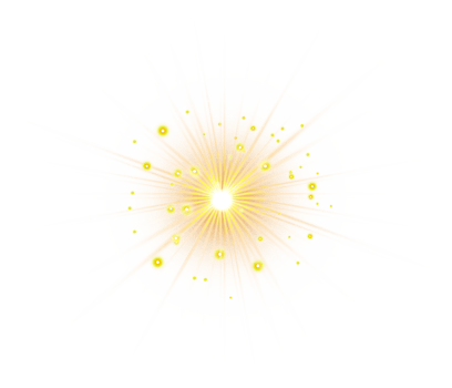Golden light lens flares png