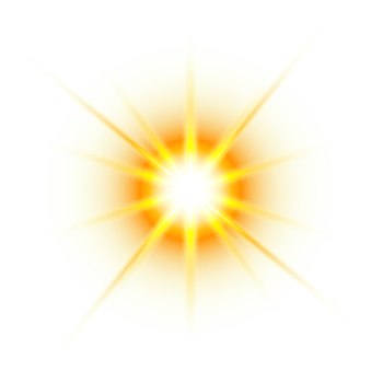 Golden light lens flares png