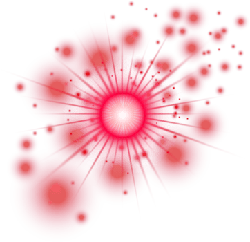 Red light lens flares png
