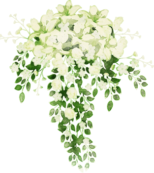 Flora Wedding Bouquet Watercolor illustration png
