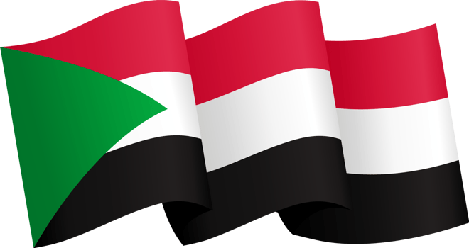 Sudan flag wave png