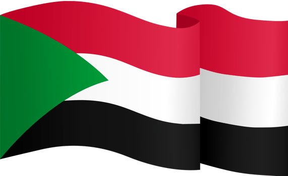 Sudan flag wave png
