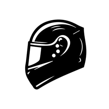 Motorcycle helmet icon set. Racing team helmet illustration vector