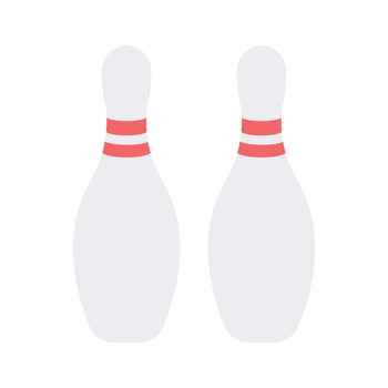 Modern icon of bowling pins, indoor skittles games vector