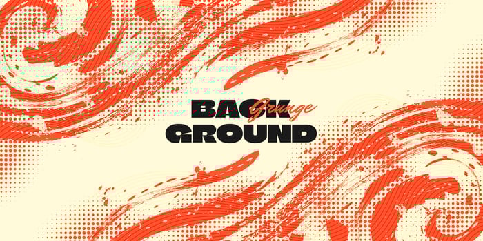 Abstract Grunge Background with Beige and Orange Brush Texture. Creative Design for Sports Background with Halftone Effect vector