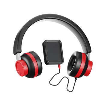 3d rendering playing music icon. 3d hobbies icon concept png