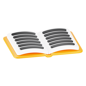 3d rendering reading book icon. 3d hobbies icon concept png