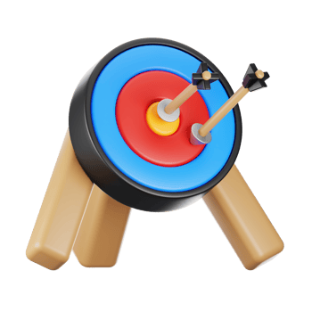 3d rendering archery icon. 3d hobbies icon concept png